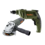 Kit 1 Furadeira de Impacto Mandril 3/8" 600W 220V + 1 Esmerilhadeira Angular 4.1/2" 820W AG820E 220V