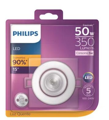 Spot LED Redondo 5W 350 Lumens Bivolt Branco