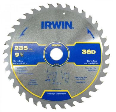 Lamina para Serra Circular 36 Dentes 235mm