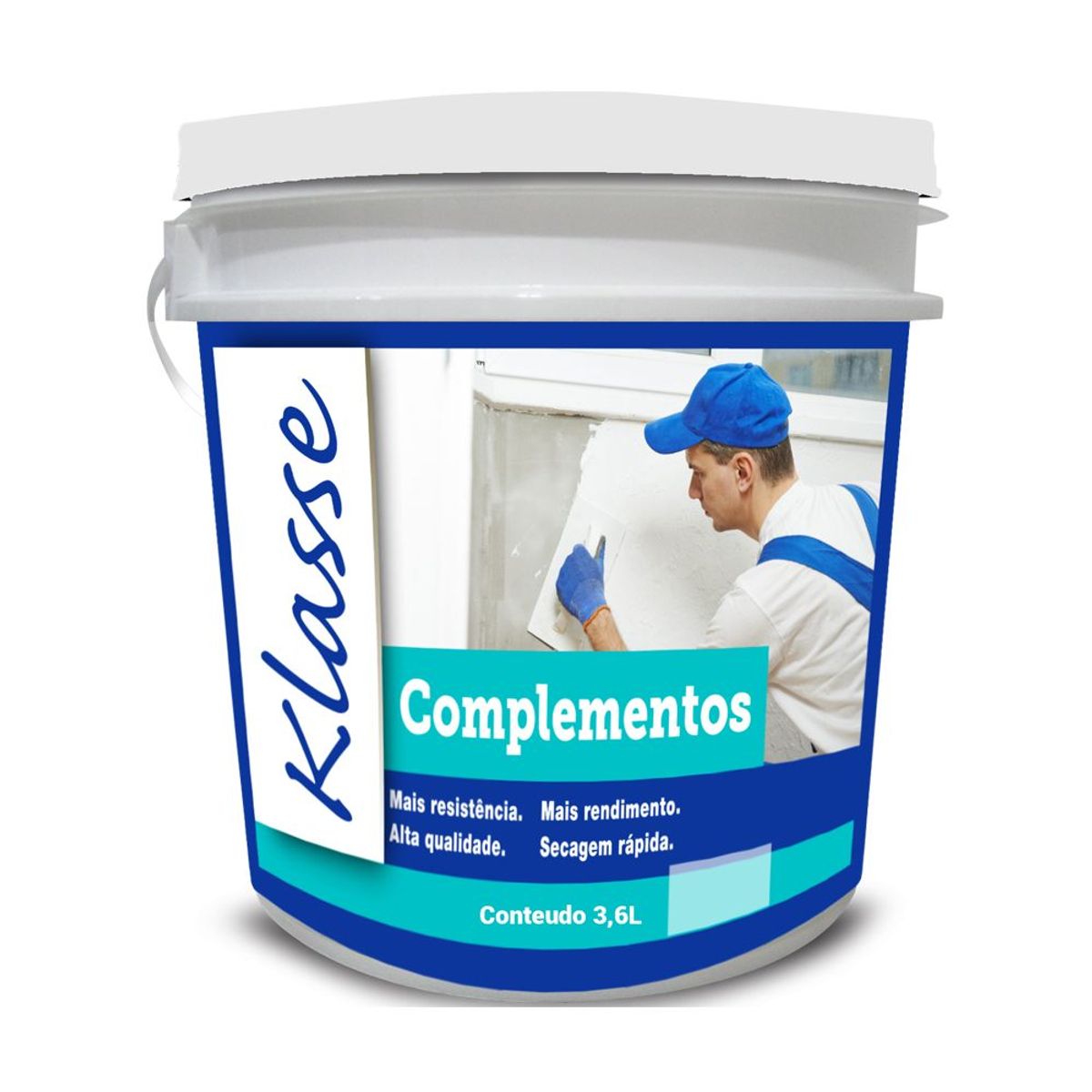 Massa Acrílica Klasse 6kg Branco Qualyvinil, marca Qualyvinil - Foto Principal