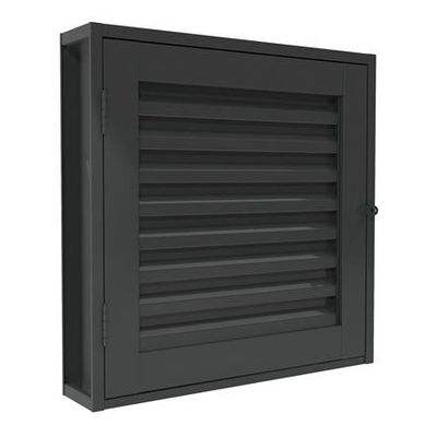 Portinhola Veneziana A�o Fundo Primer Cinza Esquerda 78x63x6cm Romex