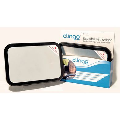 Espelho Retrovisor Retangular Square para Automvel Preto