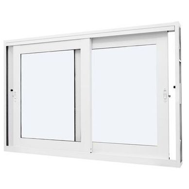 Janela de Correr Ao Branco 2 Folhas Mveis 100x150x12cm Qualitysol