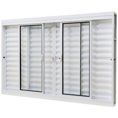 Janela Veneziana Ao 6 Folhas Central 100x120x12cm Qualitysol
