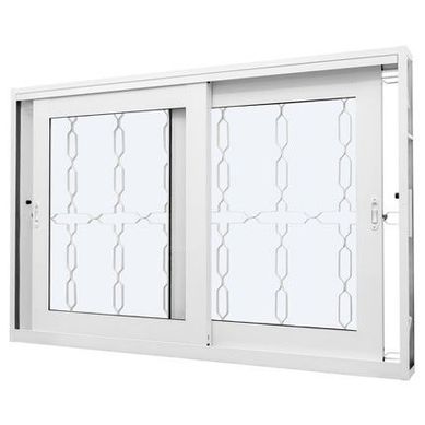Janela de Correr Ao Branco 2 Folhas Corrente Mveis 100x150x12cm Qualitysol