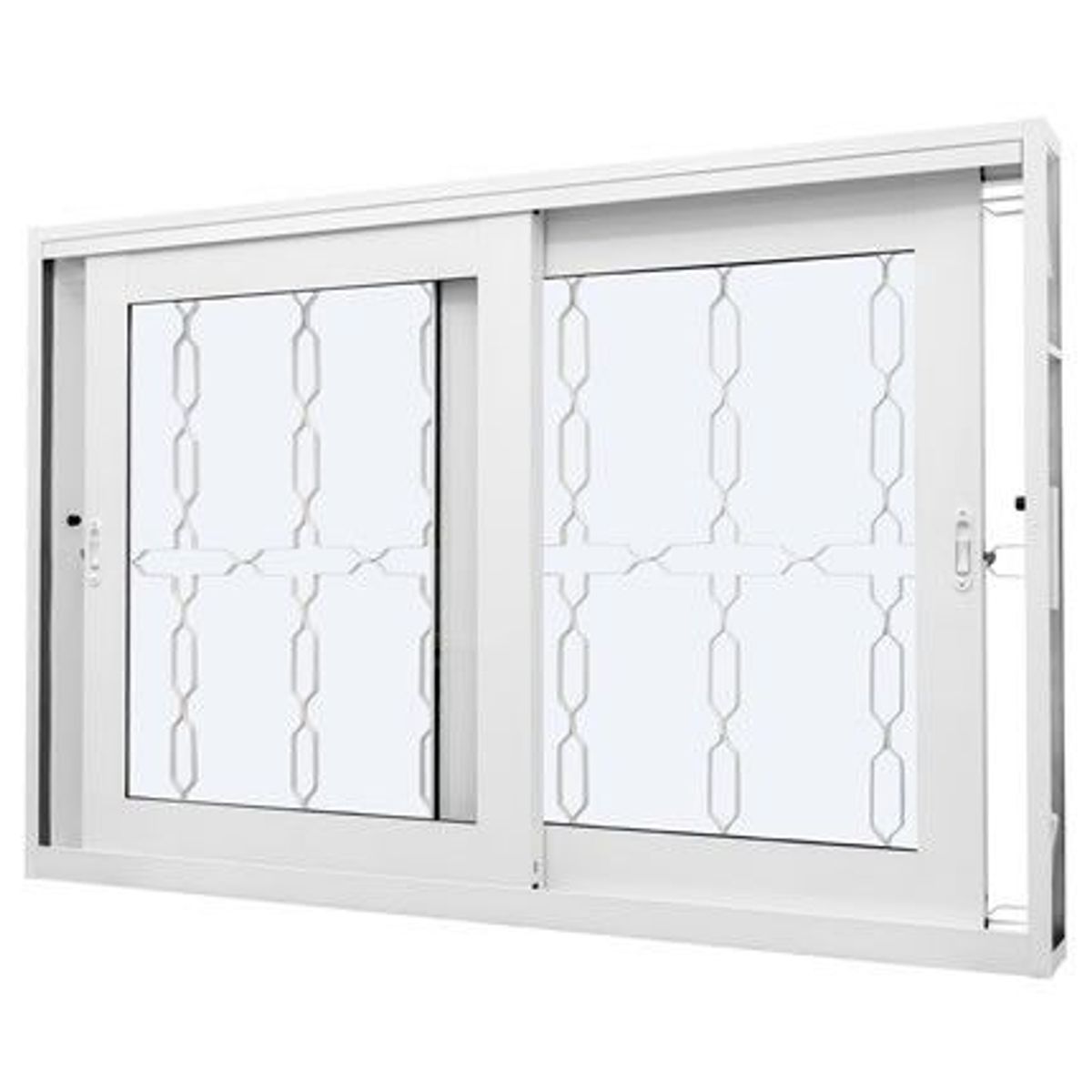 Janela de Correr Aço Branco 2 Folhas Corrente Móveis 100x150x12cm Qualitysol, marca Ramassol - Foto 2