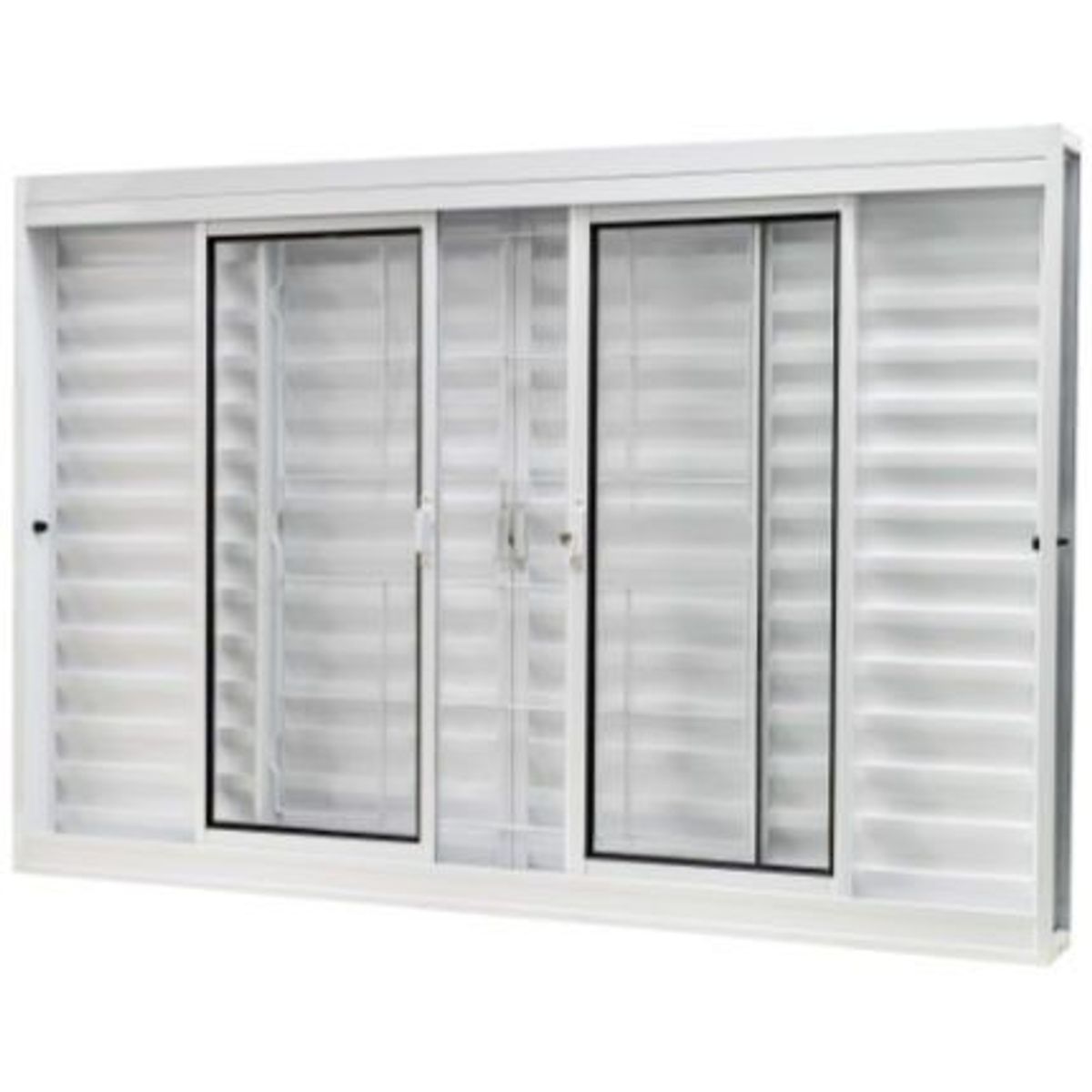 Janela Veneziana Aço 6 Folhas Quadriculada Central 100x150x12cm Qualitysol, marca Ramassol - Foto 2