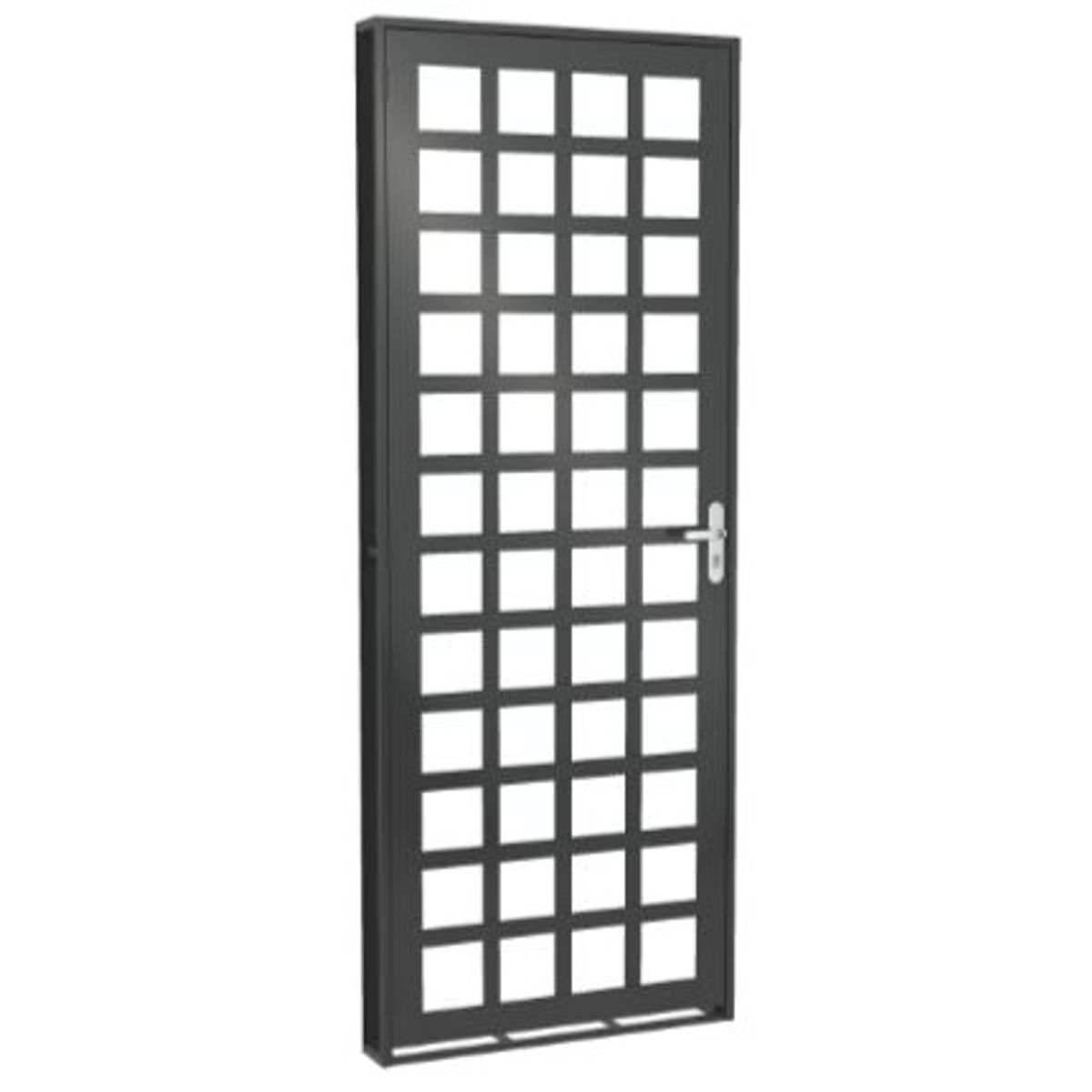 Porta Vidro e Travessa Aço Fundo Primer Cinza Esquerda 215x83x12cm Fortsol, marca Ramassol - Foto Principal