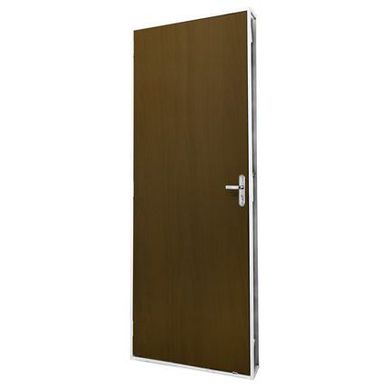 Porta com Folha de Madeira Ao Mogno Direita 215x85x12cm Qualitysol