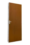 Porta com Folha de Madeira Aço Mogno Esquerda 215x85x12cm Qualitysol