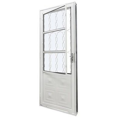 Porta Postigo Ao Branco Corrente Direita 215x83x6cm Qualitysol