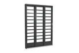 Porta de Correr com Travessa Aço Fundo Primer Cinza 3 Folhas Direita 215x200x14cm Fortsol