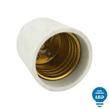 Soquete Adaptador de Lâmpada LED GU10/GZ10 para E27 Bivolt Branco