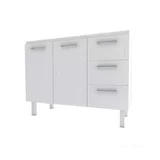 Gabinete em Aço para Pia 120cm Apolo Flat Branco