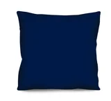 Almofada Linho 42x42cm Branco e Azul Marinho