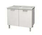 Gabinete Flat com Tanque Branco 89,3x95x54,5cm Cozimax