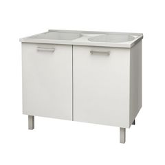 Gabinete Flat com Tanque Branco 89,3x95x54,5cm Cozimax