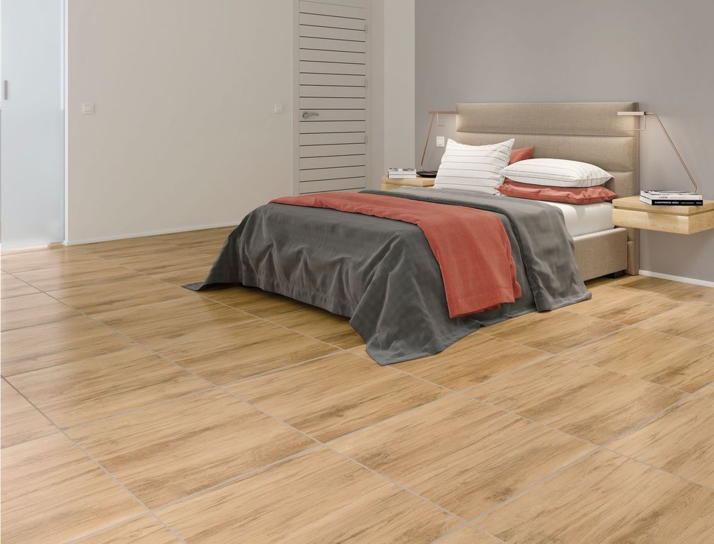 Piso Cerâmico Pavia Plus 62x62cm Caixa 2,32m² Marrom Holztek