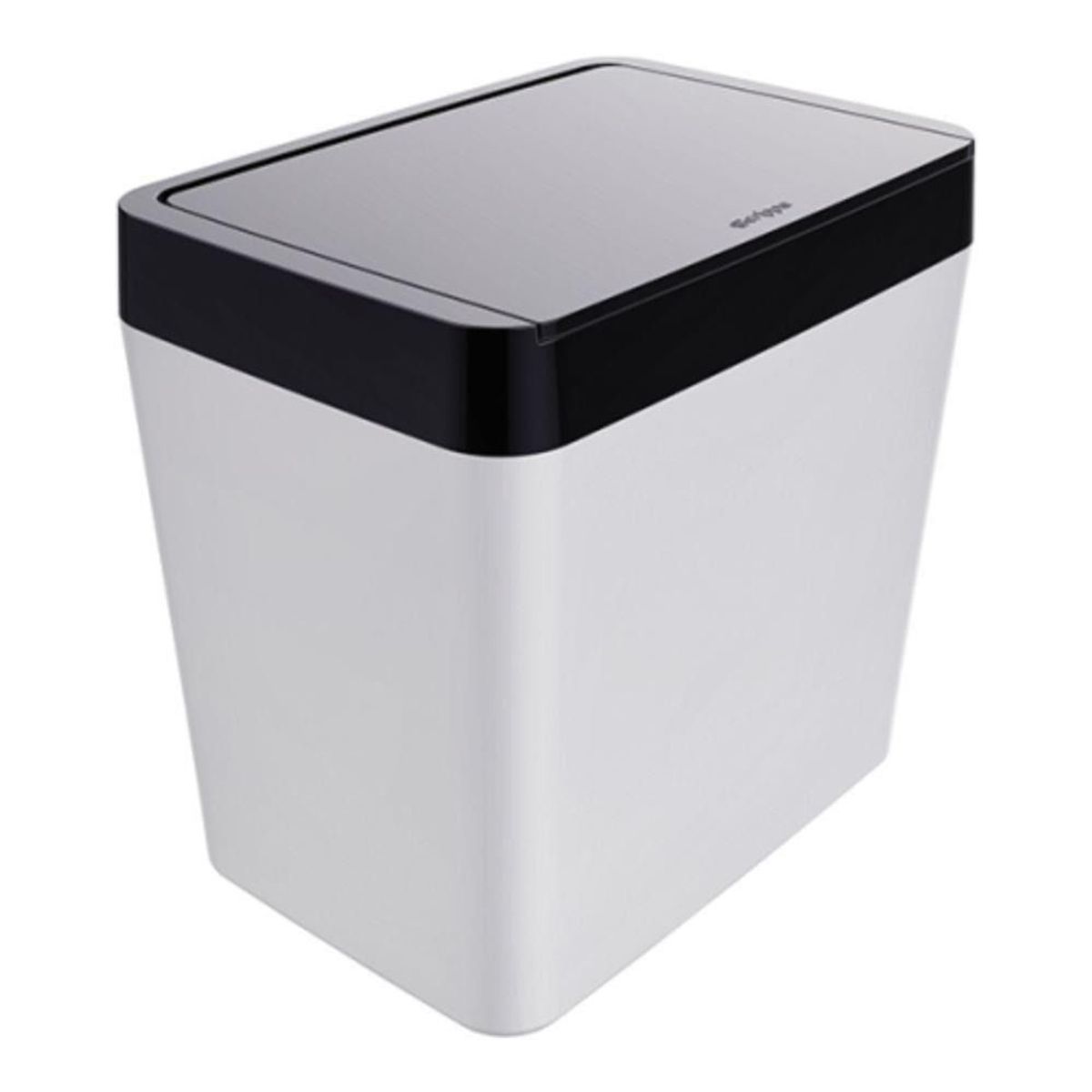 Lixeira 5L Branco e Preto, marca Brinox - Foto Principal