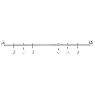 Barra Kitchen Set com 6 Ganchos 72,2x5x9cm Cromado