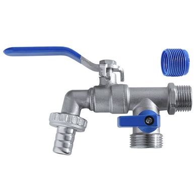 Torneira Mquina De Lavar - Tanque Com Adaptador Para Mangueira Esfera Com Alavanca 1/2 E 3/4