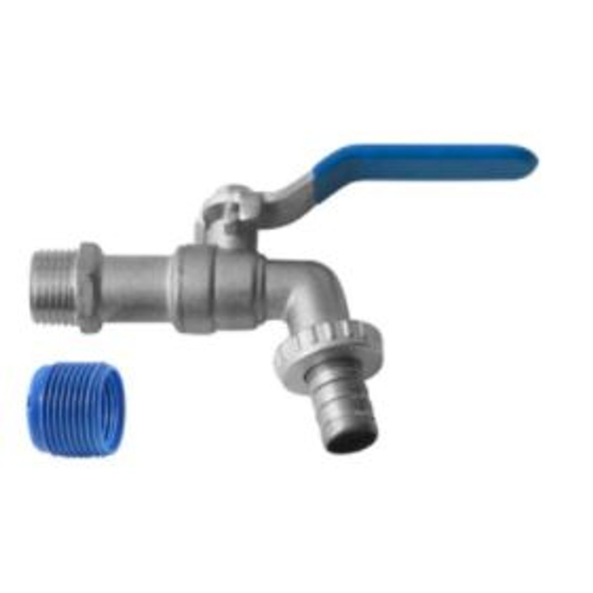 Torneira Jardim Com Adaptador Para Mangueira Esfera Com Alavanca 1/2" e 3/4" de Metal, marca Blukit - Foto Principal