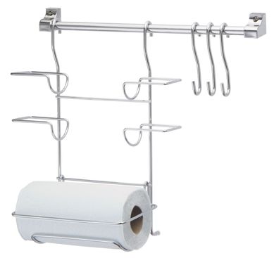 Kit Organizador de Cozinha com Suporte Prata