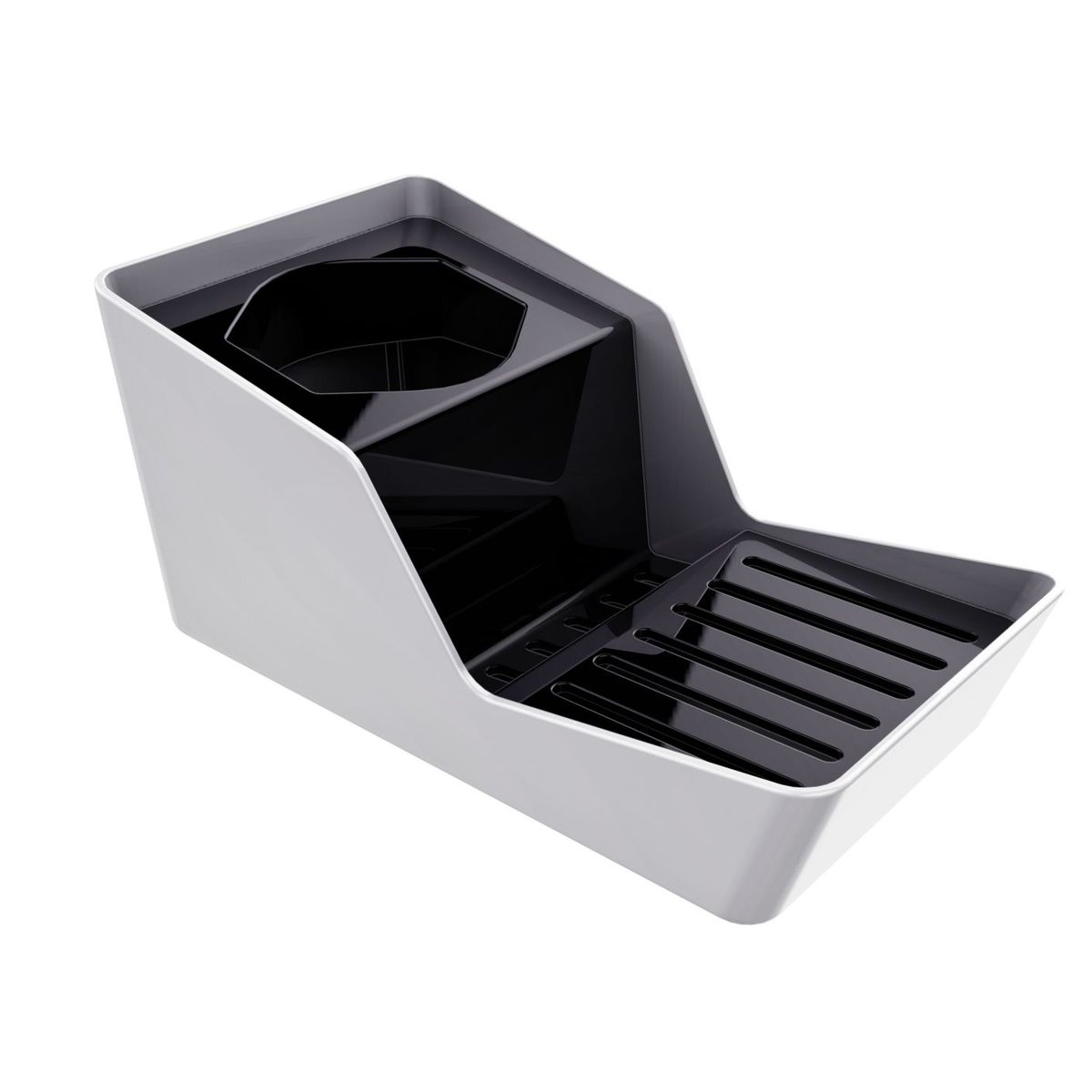 Organizador de Pia para Detergente e Esponja Preto e Branco, marca Crippa - Foto Principal