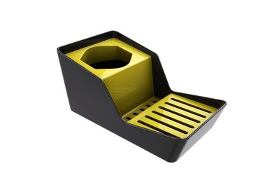 Organizador de Pia para Detergente e Esponja Chumbo e Amarelo