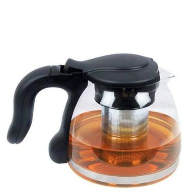 Chaleira de Vidro com Infusor, Preto 1000ml