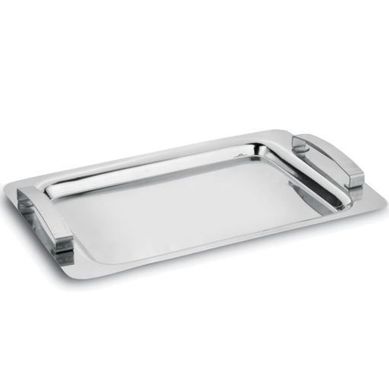 Bandeja Retangular com Ala Deluxe 40cm inox