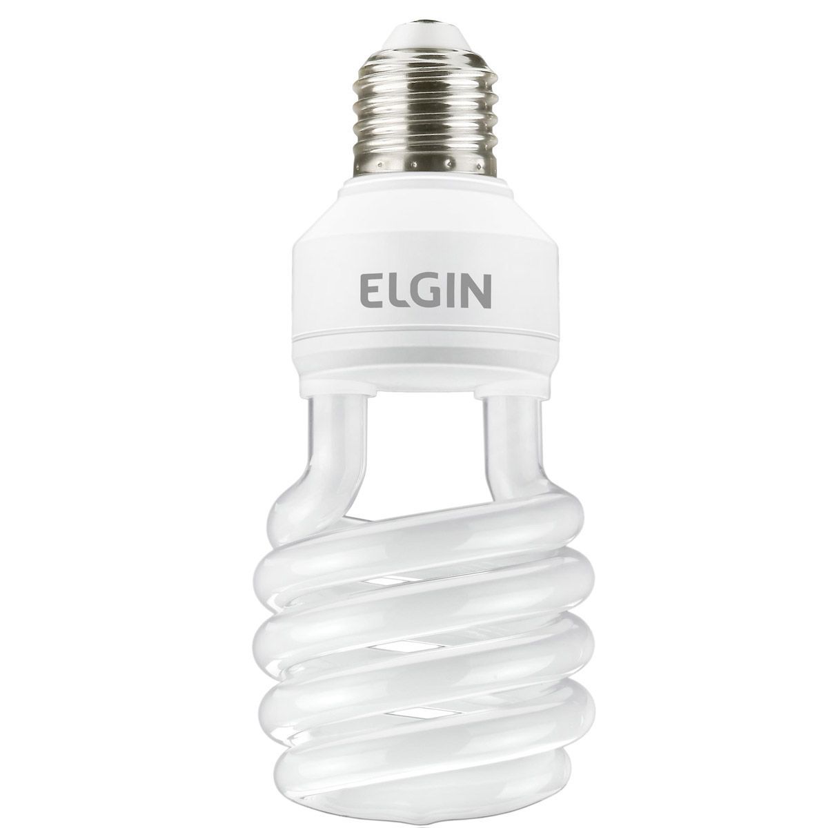 Lâmpada Fluorescente Compacta Espiral E27 20W 127V Branco, marca Elgin - Foto Principal