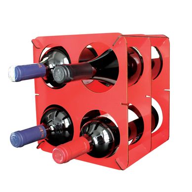 Adega Quatro Garrafas Vermelho