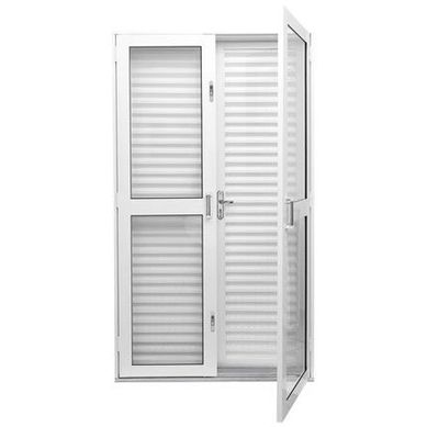 Porta Balco Veneziana de Giro Ao Branco 4 Folhas Central 215x122,4x14cm Qualitysol
