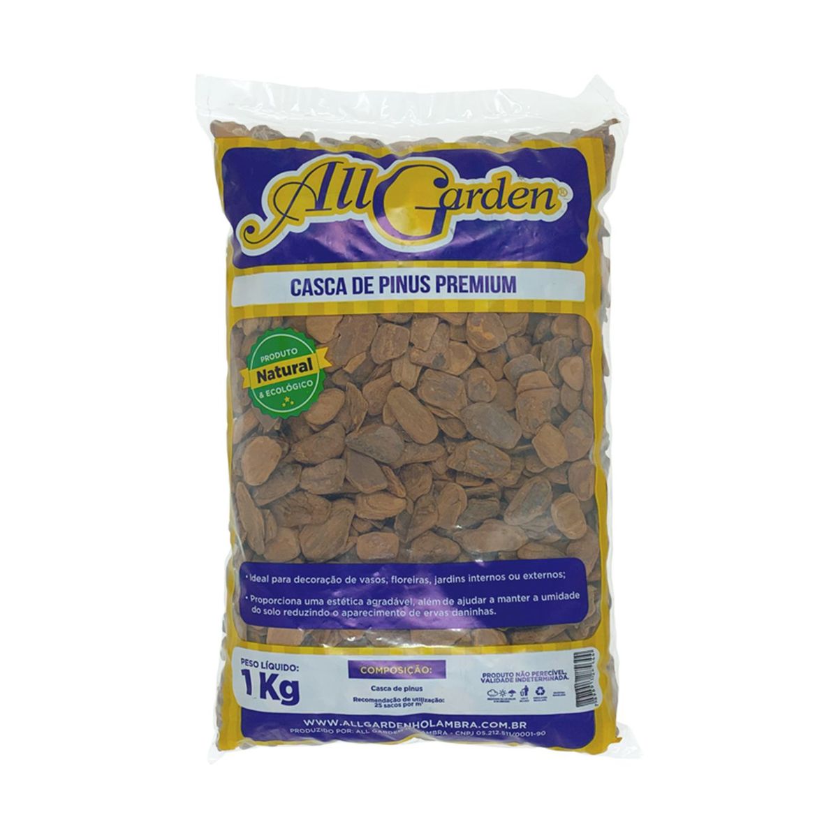 All Garden - Casca de Pinus Premium P 1,0Kg