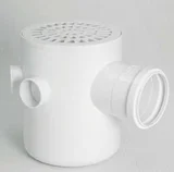 Caixa Sifonada Grelha N32 Redonda, Branco, 150x150x50mm