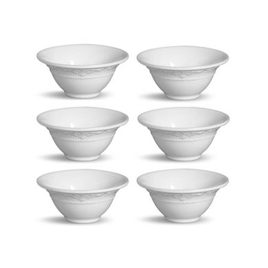 Kit com 6 Bowls Acanthus Branco