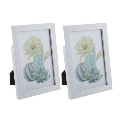 Kit 2 Porta Retratos Basic 10x15cm Branco Just Home Collection