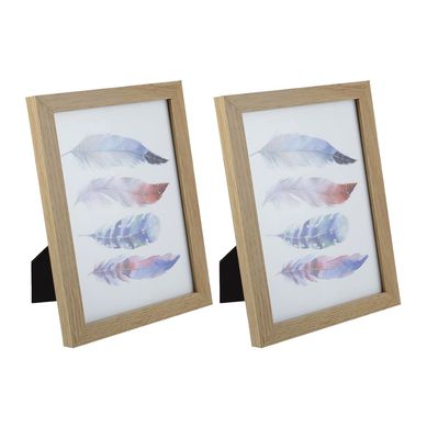 Kit 2 Porta Retratos Basic Oak 13x18cm Madeira Just Home Collection