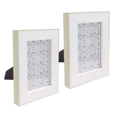 Kit 2 Porta Retratos Duo 10x15cm Branco Just Home Collection
