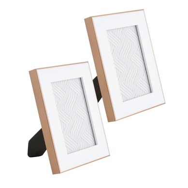 Kit 2 Porta Retratos 3D 10x15cm Branco Just Home Collection