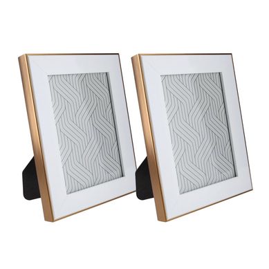 Kit 2 Porta Retratos 3D 13x18cm Branco Just Home Collection