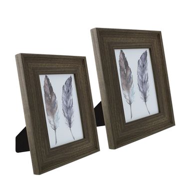 Kit 2 Porta Retratos Wood Caf Madeira 13x18cm Just Home Collection