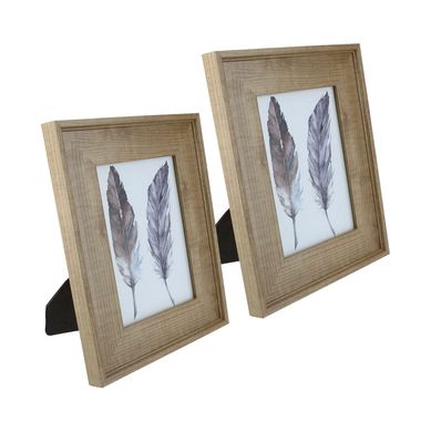 Kit 2 Porta Retratos Wood Gold Madeira 13x18cm Just Home Collection