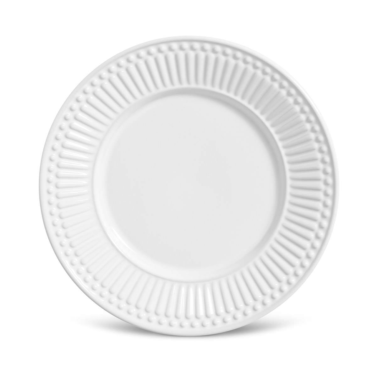 Prato Sobremesa 20,5cm Ceramica Roma Branco Porto Brasil, marca Porto Brasil - Foto Principal