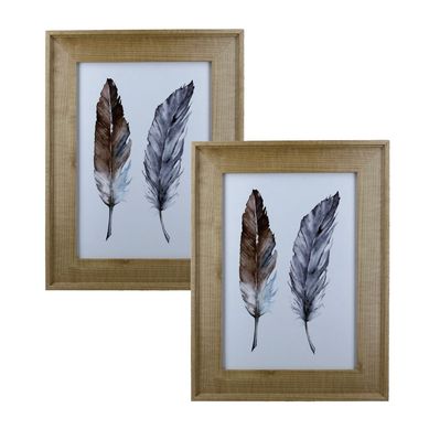 Kit 2 Porta Retratos Wood Gold Madeira 21x30cm Just Home Collection