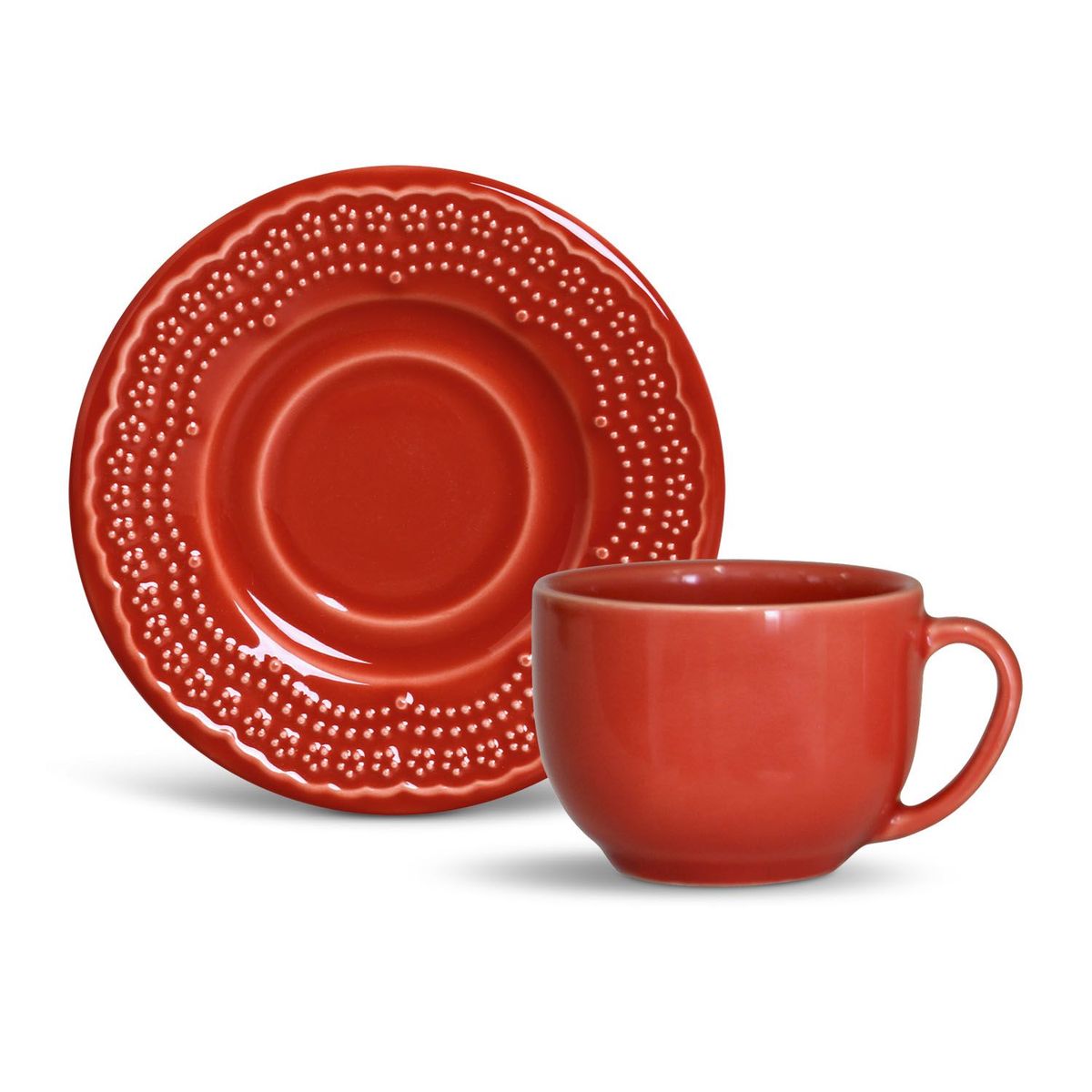 Xícara de Chá Madeleine 161ml Vermelho, marca Porto Brasil - Foto Principal