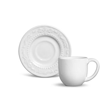 Xcara de Caf Acanthus 5,5cm Branco