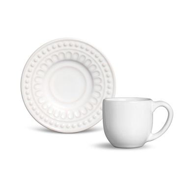 Xcara de Caf Prgamo Cermica Branco