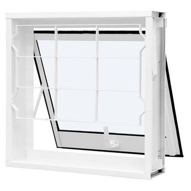 Janela Maxim-ar A�o Quadriculada 60x60x12cm Qualitysol